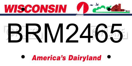 BRM2465 Wisconsin License Plate
