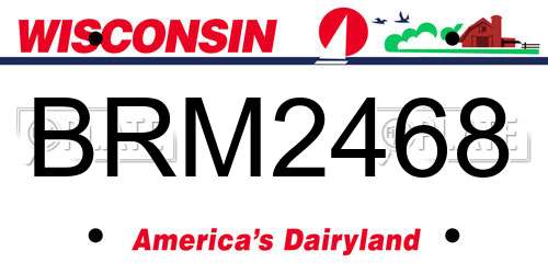 BRM2468 Wisconsin License Plate