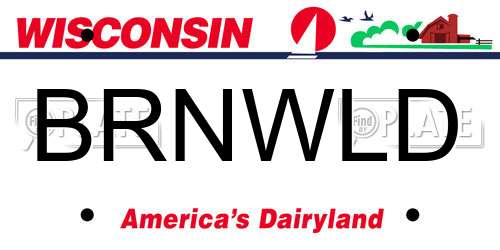 BRNWLD Wisconsin License Plate