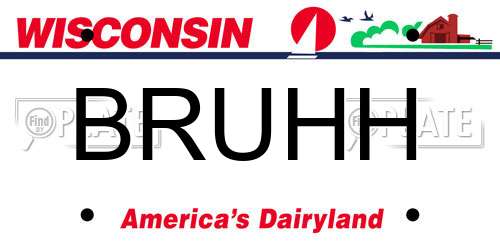 BRUHH Wisconsin License Plate