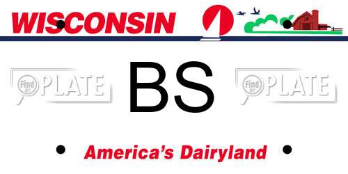 BS Wisconsin License Plate