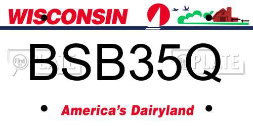 BSB35Q Wisconsin License Plate