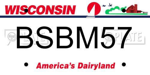 BSBM57 Wisconsin License Plate