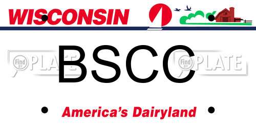 BSCC Wisconsin License Plate