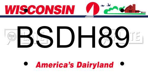 BSDH89 Wisconsin License Plate