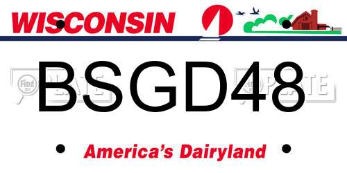 BSGD48 Wisconsin License Plate
