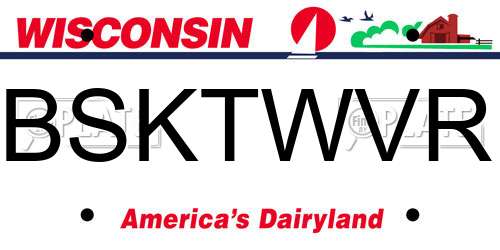 BSKTWVR Wisconsin License Plate