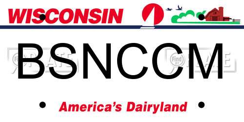 BSNCCM Wisconsin License Plate