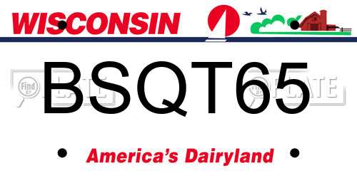 BSQT65 Wisconsin License Plate