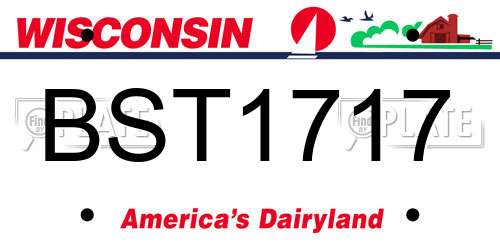 BST1717 Wisconsin License Plate