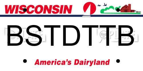 BSTDTTB Wisconsin License Plate
