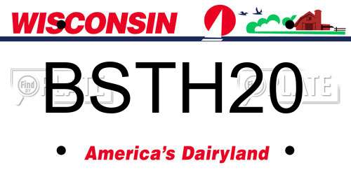 BSTH20 Wisconsin License Plate