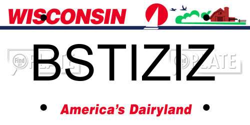 BSTIZIZ Wisconsin License Plate