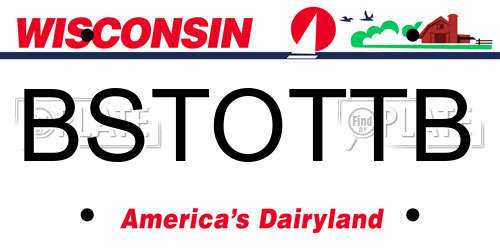 BSTOTTB Wisconsin License Plate
