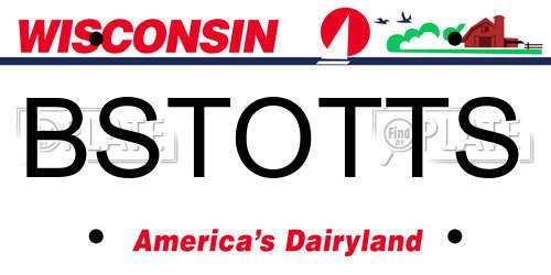 BSTOTTS Wisconsin License Plate
