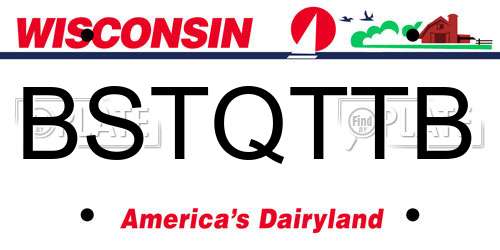 BSTQTTB Wisconsin License Plate