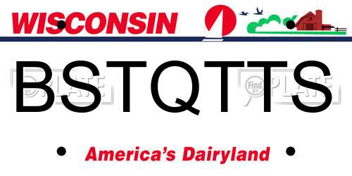 BSTQTTS Wisconsin License Plate