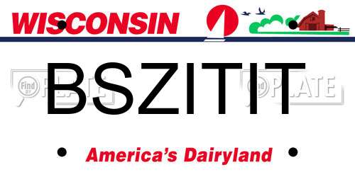BSZITIT Wisconsin License Plate