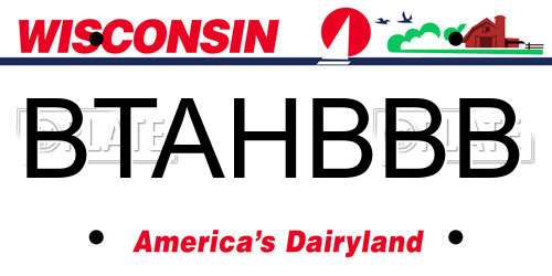 BTAHBBB Wisconsin License Plate