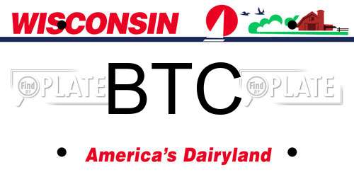 BTC Wisconsin License Plate