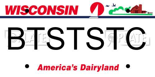 BTSTSTC Wisconsin License Plate