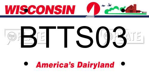BTTS03 Wisconsin License Plate