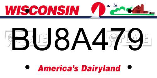 BU8A479 Wisconsin License Plate
