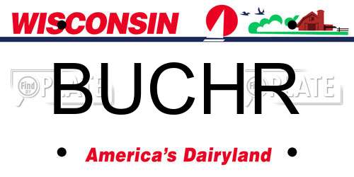 BUCHR Wisconsin License Plate