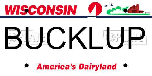 BUCKLUP Wisconsin License Plate