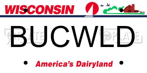 BUCWLD Wisconsin License Plate