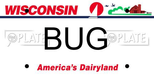 BUG Wisconsin License Plate