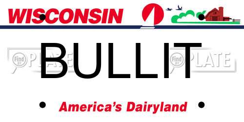 BULLIT Wisconsin License Plate
