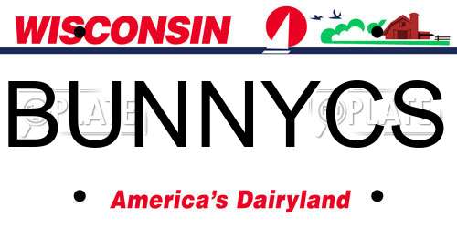 BUNNYCS Wisconsin License Plate