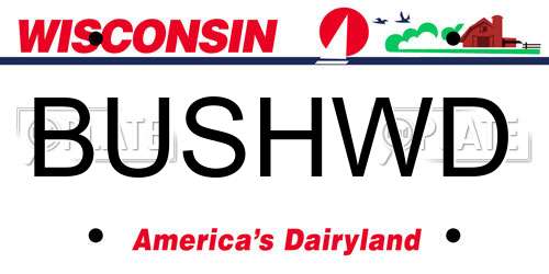 BUSHWD Wisconsin License Plate