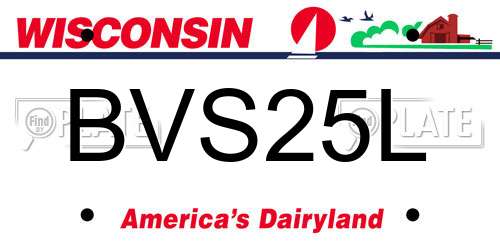 BVS25L Wisconsin License Plate