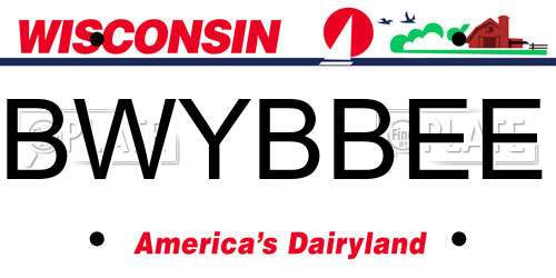 BWYBBEE Wisconsin License Plate