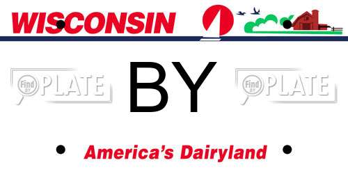 BY Wisconsin License Plate