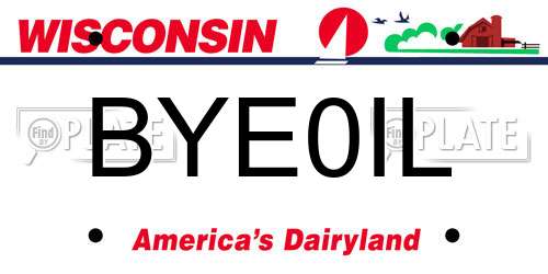 BYE0IL Wisconsin License Plate