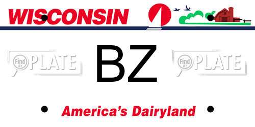 BZ Wisconsin License Plate
