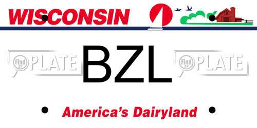 BZL Wisconsin License Plate