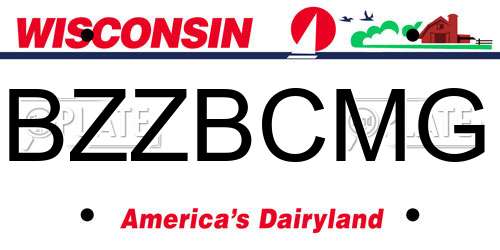 BZZBCMG Wisconsin License Plate