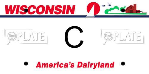 C Wisconsin License Plate