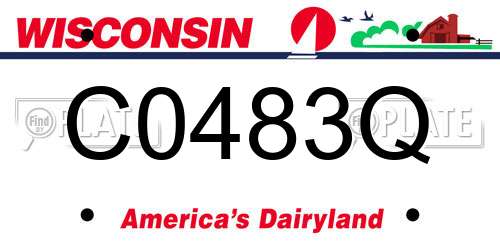C0483Q Wisconsin License Plate