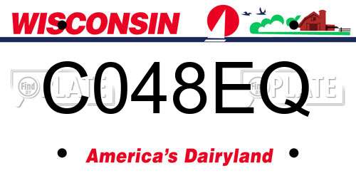 C048EQ Wisconsin License Plate