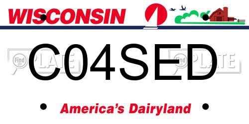 C04SED Wisconsin License Plate