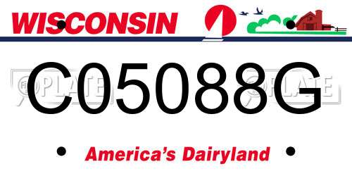 C05088G Wisconsin License Plate