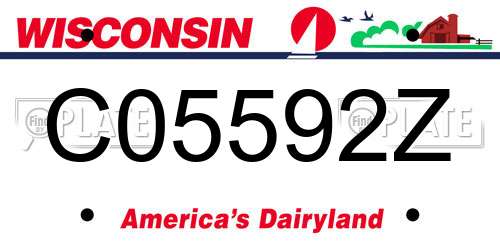 C05592Z Wisconsin License Plate