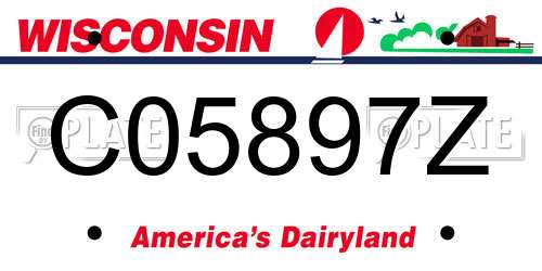 C05897Z Wisconsin License Plate