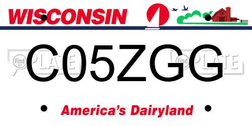 C05ZGG Wisconsin License Plate