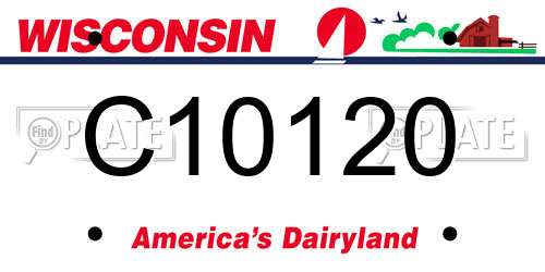 C10120 Wisconsin License Plate